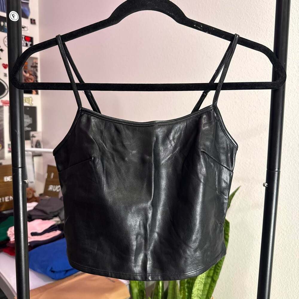 Forever 21 Faux Leather Crop Top